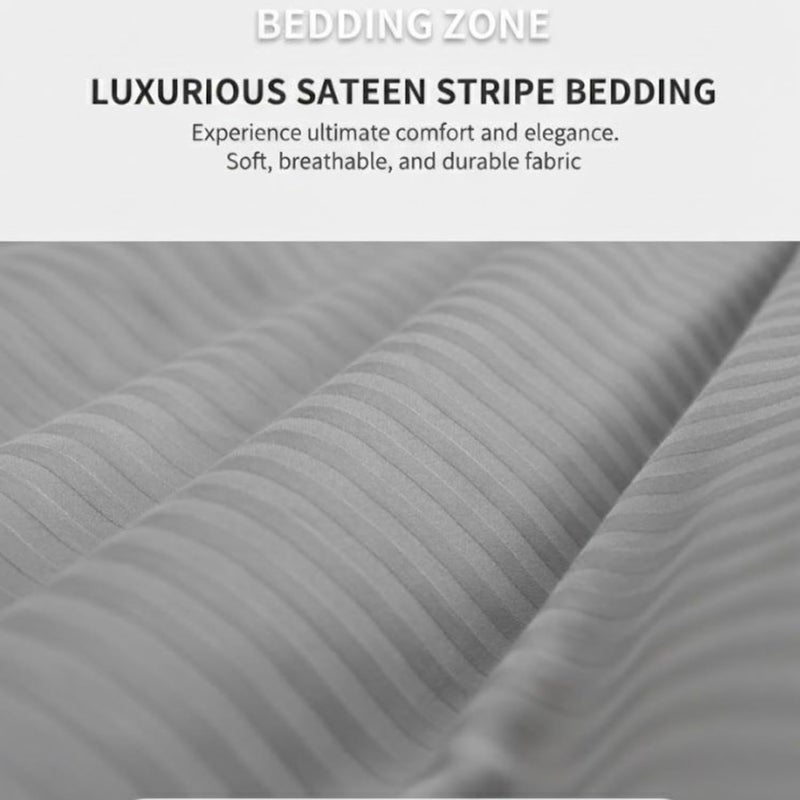 Bedding Zone King Bed Sheet Set - 3 Pieces grey - Image 5